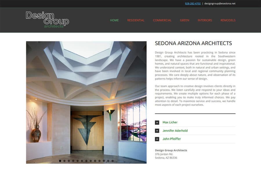 web design portfolio for architects