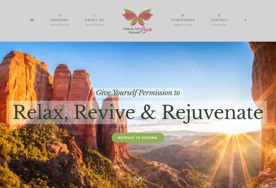 website design for retreat centers