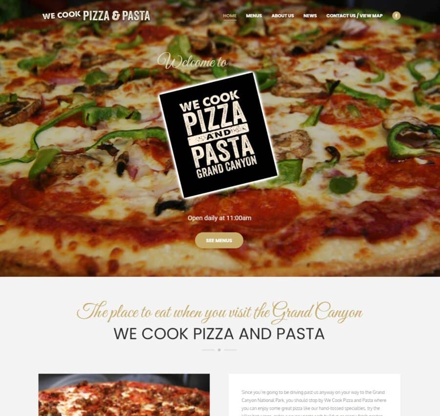 restaurant website design, Grand Canyon web design