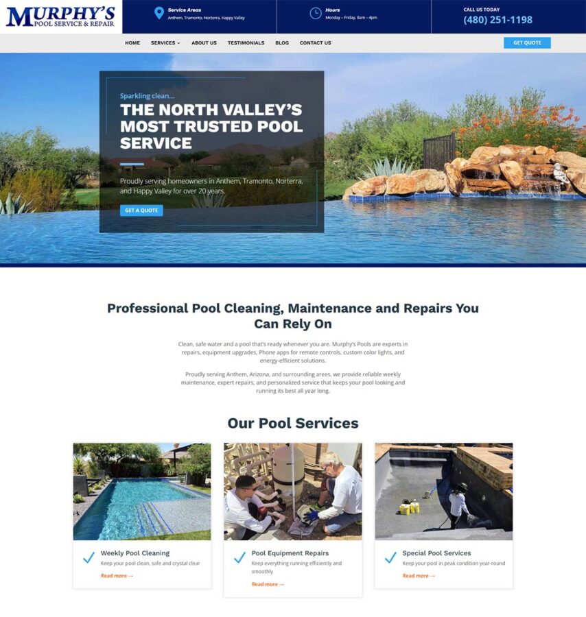 websites for pool cleaning companies